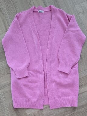 Miracle Pink Open-Front Women's Cardigan Sweater Small/Medium No Size Tag